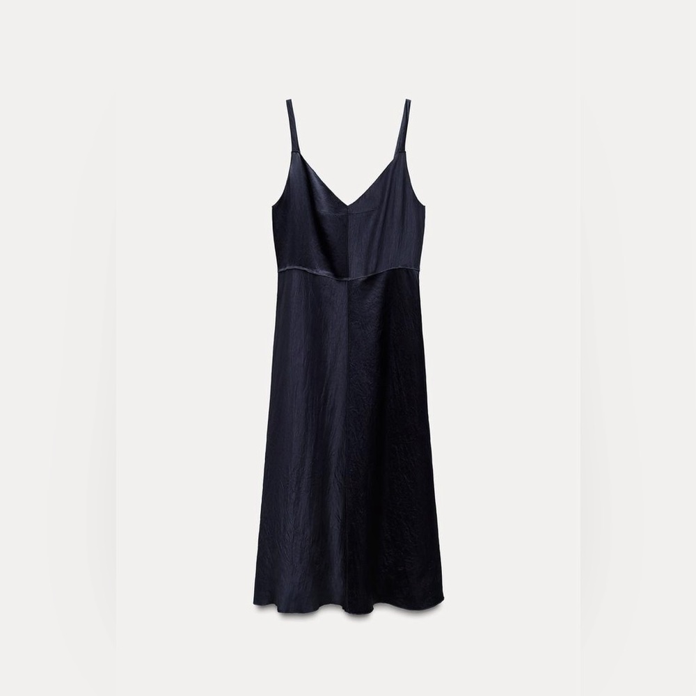 ZARA NWT SATIN EFFECT SLIP DRESS ZW COLLECTION SIZE MEDIUM
